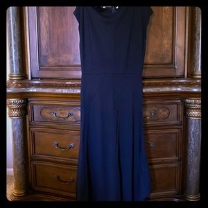 Navy blue knee length dress